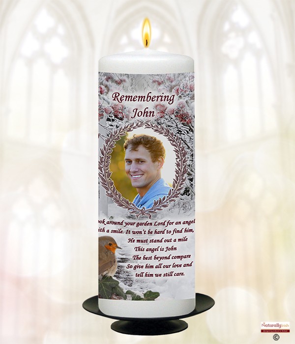 Snow Garden & Photo Remembrance Christmas Candle