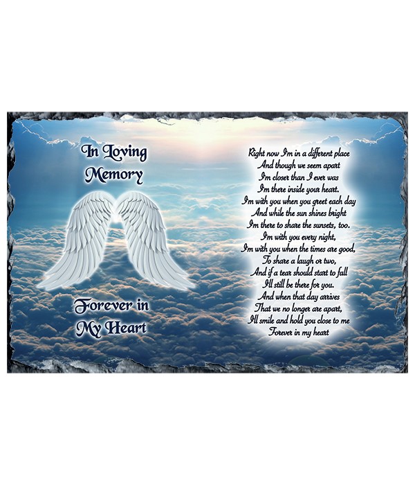 Remembrance Slate Clouds & Wings