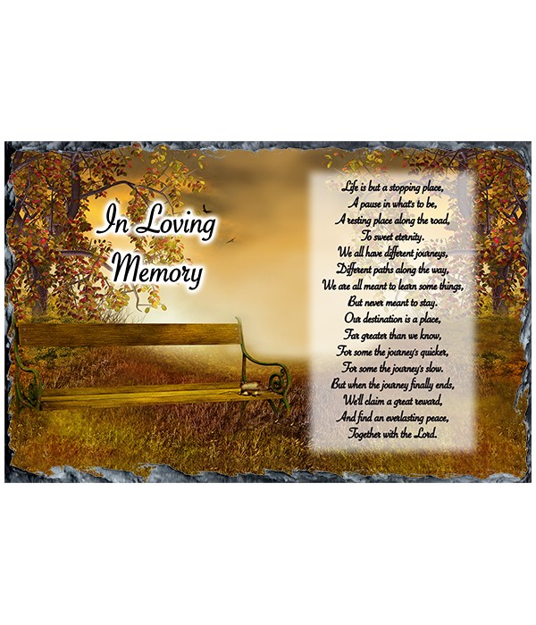 Remembrance Slate Resting Bench