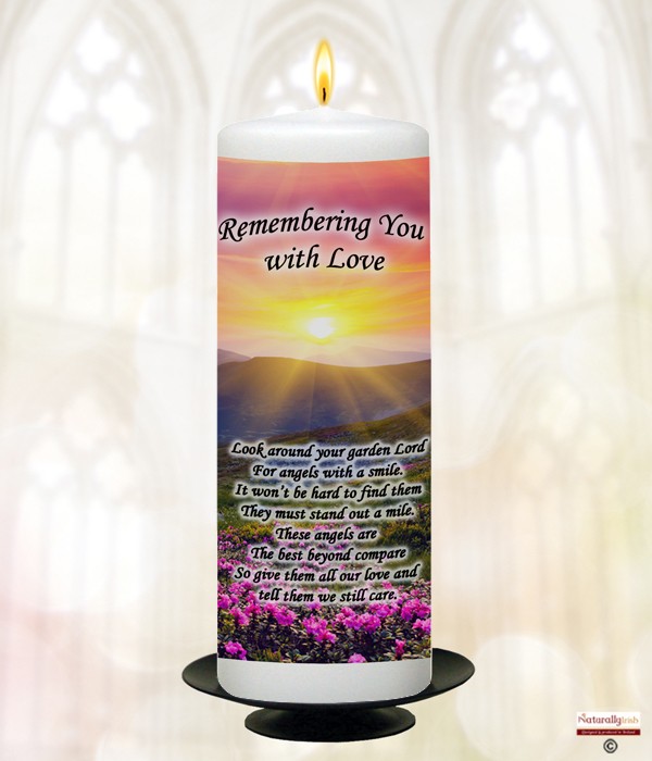 Sunset & Flowers Remembrance Candle