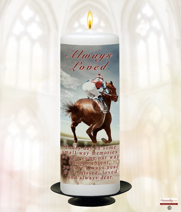 Racing Horse Remembrance Candle
