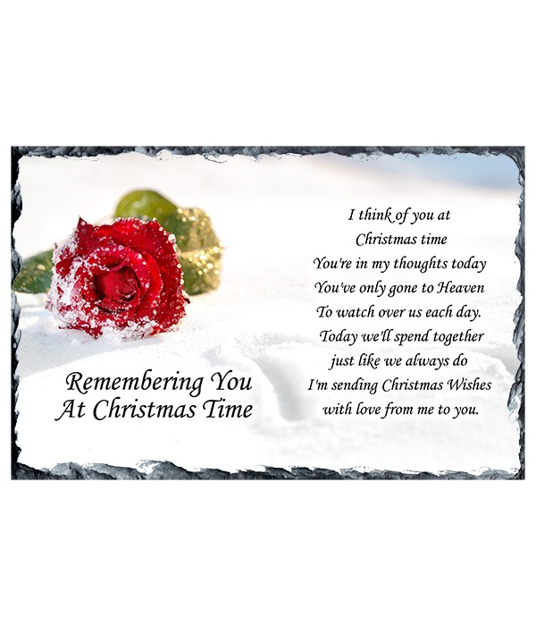 Rose in Love Remembrance Slate Landscape