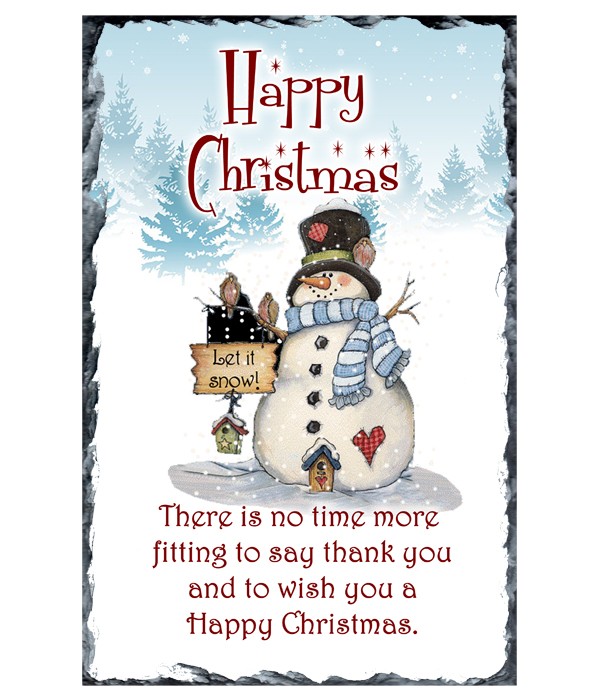 Christmas Let it Snow Slate
