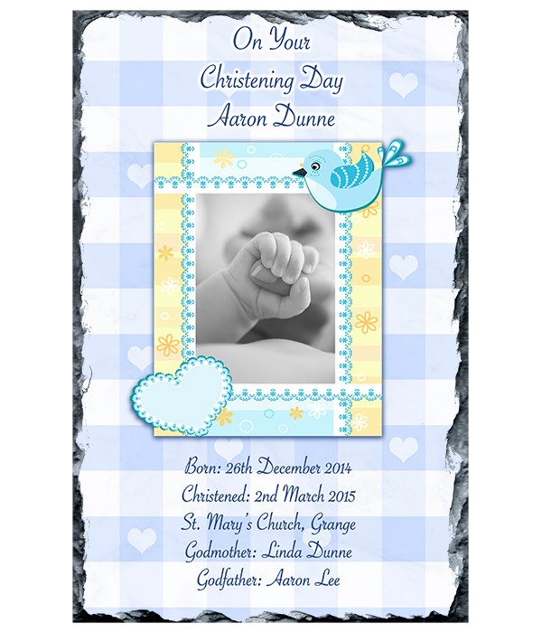Heart & Bird Blue Slate