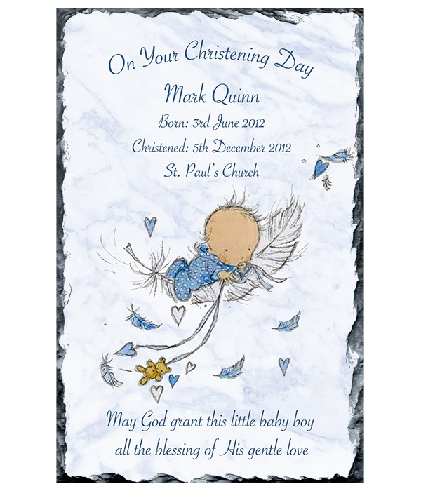 Feather Baby Boy Slate