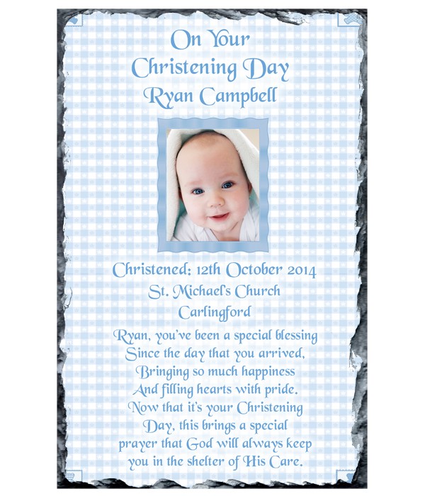 Gingham Photo Slate