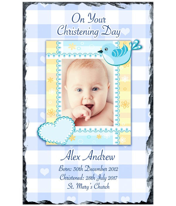 Heart & Bird Photo Slate