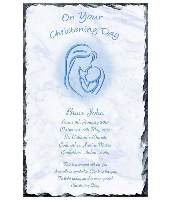 Mother & Child Blue Slate