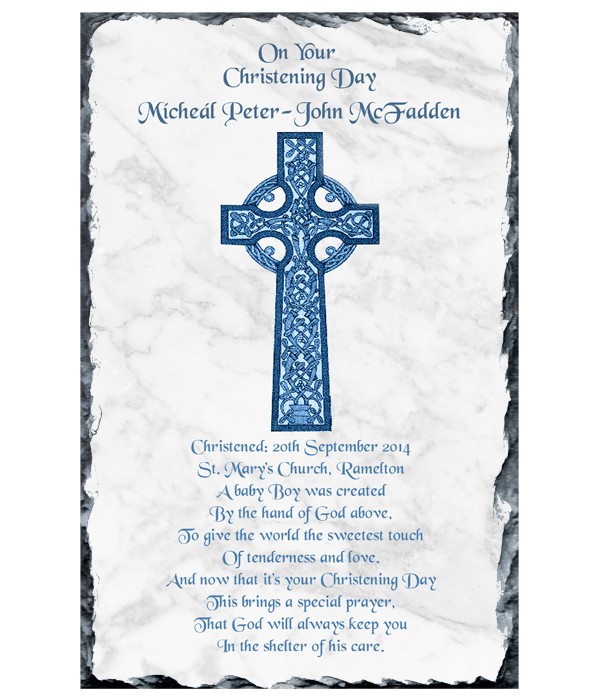 Celtic Cross Boy Slate