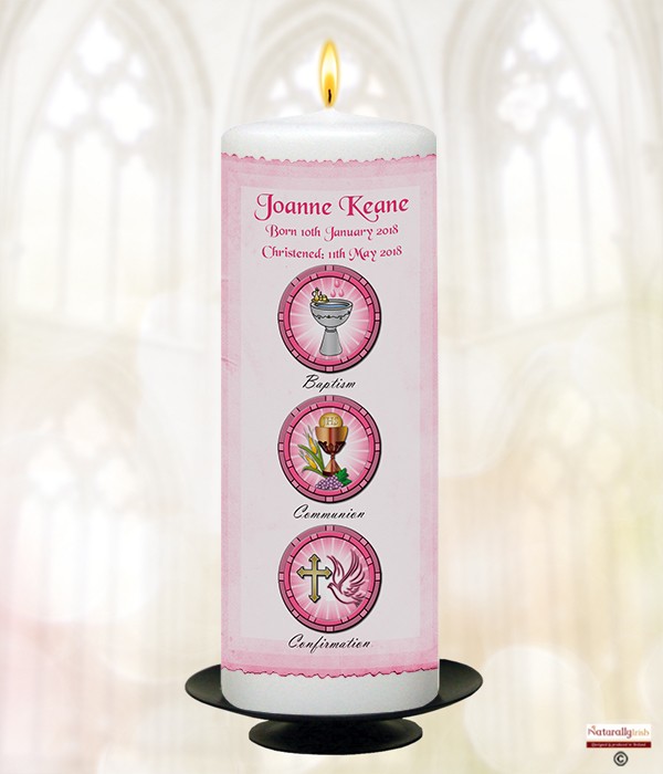 Pink Parchment BCC  Candle