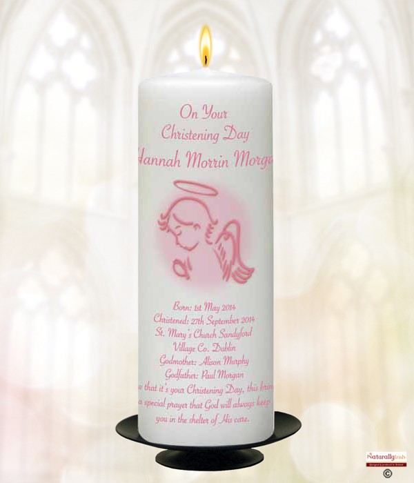Pink Angel Candle