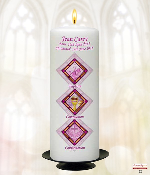 Triangular BCC Pink  Candle