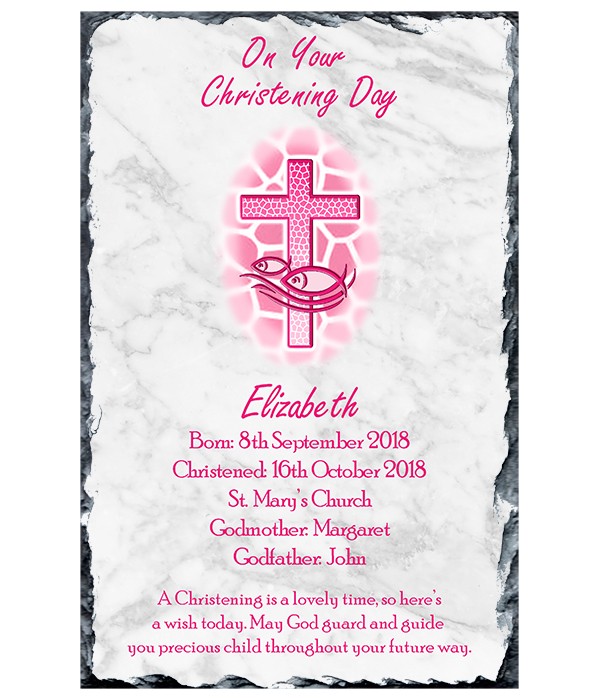 Fish & Cross Pink Slate