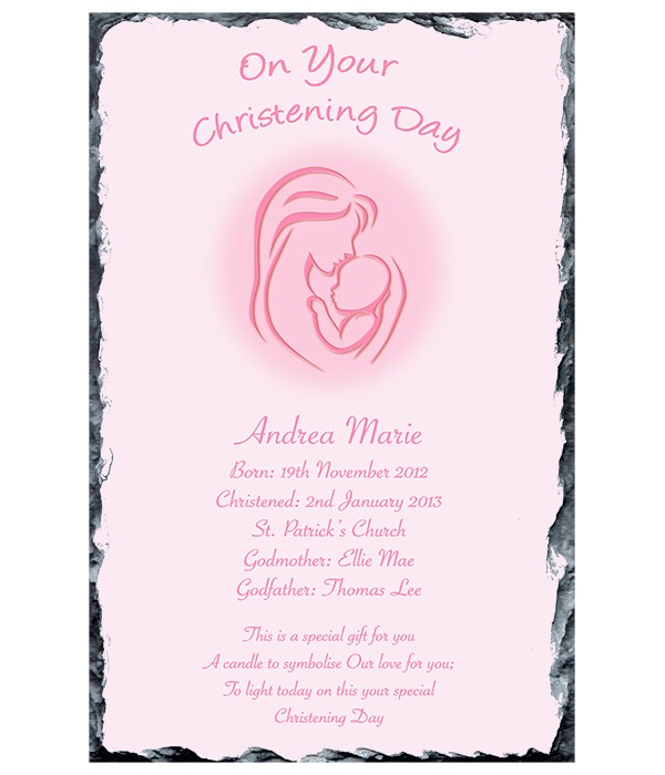 Mother & Child Pink Slate