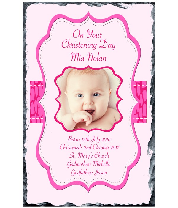 Scroll Pink Photo Slate