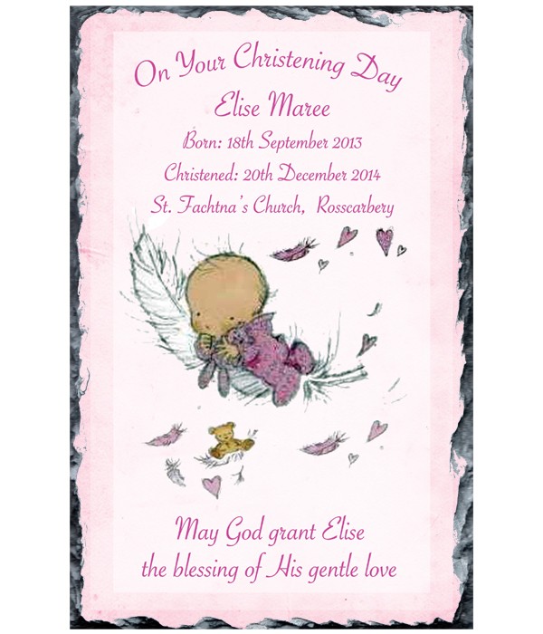 Feather Baby Pink Slate