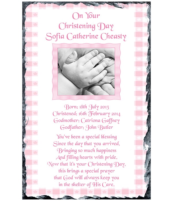 Hand & Gingham Pink Slate