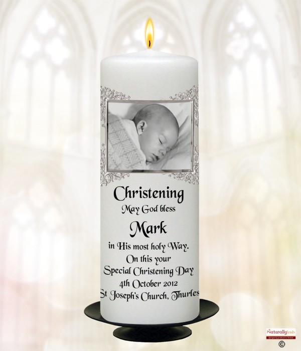 zPhoto Christening Candle
