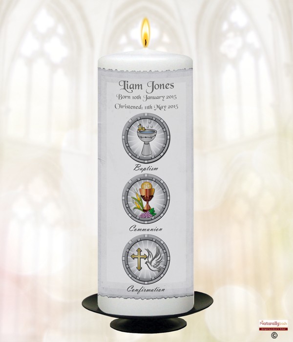 Silver Parchment BCC  Candle