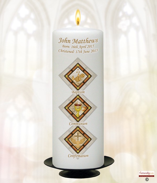 Triangular BCC Gold  Candle