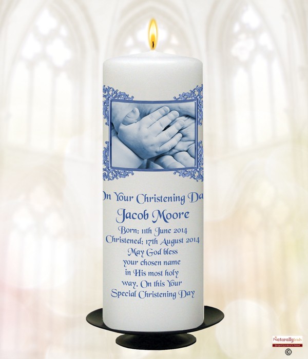 Hand To Hand Blue  Candle