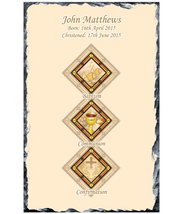 Triangular BCC Gold Slate