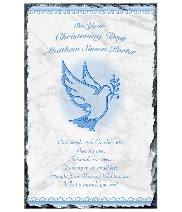 Flying Dove & Lace Blue Slate