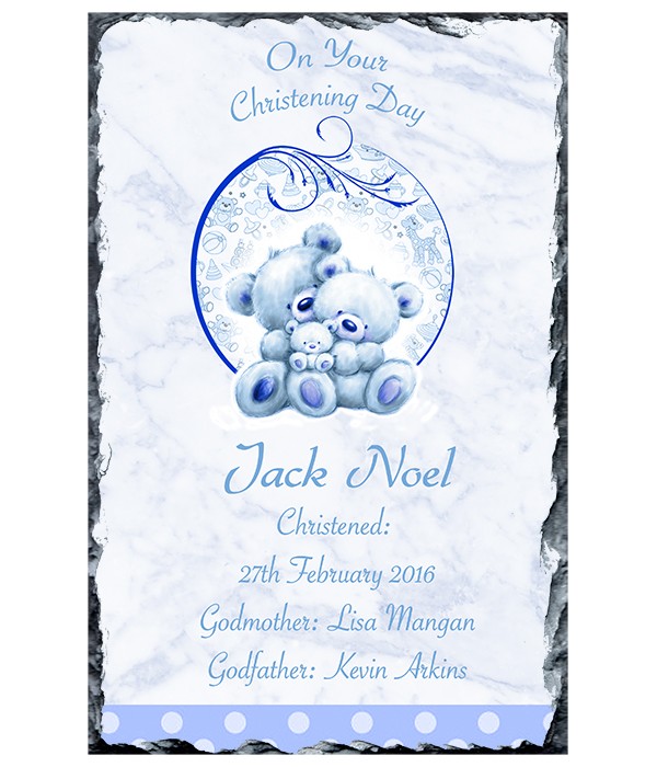 Teddy & Bubbles Blue Slate