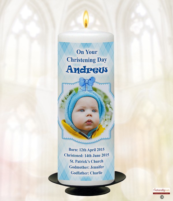 Teddy & Chair Photo Candle