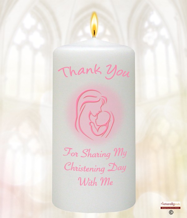 Mother & Child Pink Favour Candle