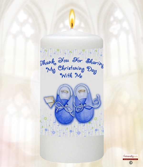 Buttons & Shoes Blue Favour Candle