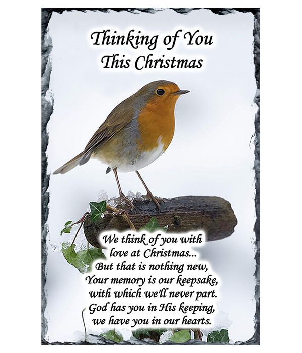 Log Robin Tree Remembrance Slate