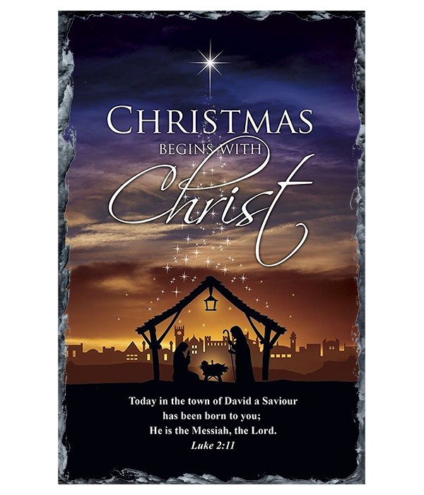 Manger Scene - Xmas Holy Slate