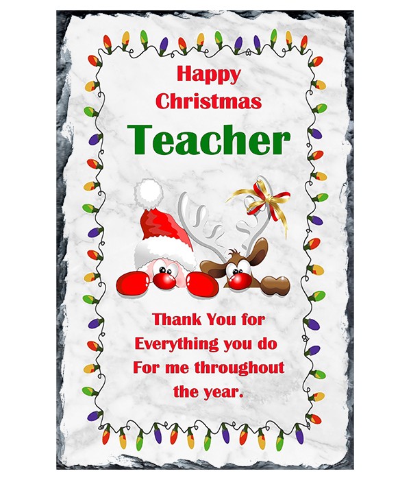 Santa & Reindeer Lights - Teacher Slate