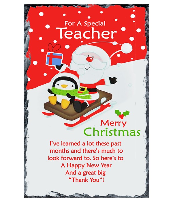 Santa & Pegiun - Teacher Slate
