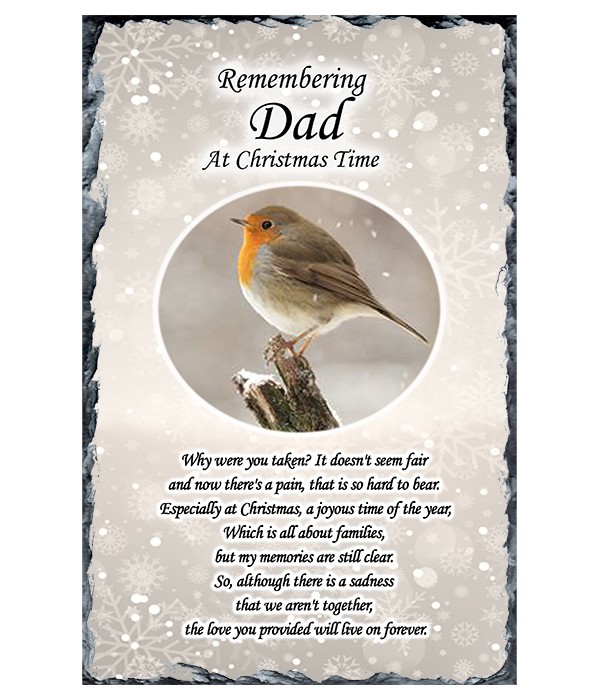 Standing Tall Robin Remembrance Slate