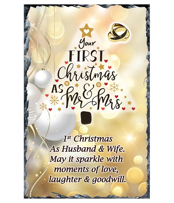 Star Tree Gold Our 1st Xmas Slate