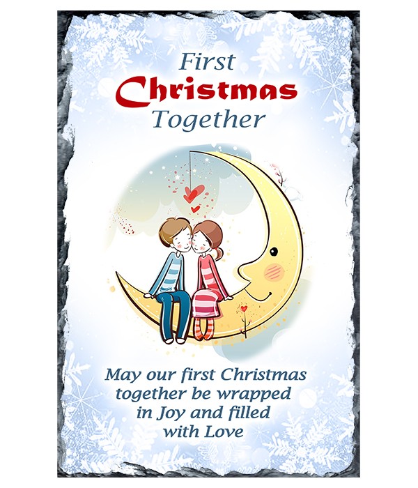 Moon Kissing Lovers Our 1st Xmas Slate