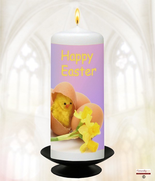 Easter Chicken Easter Candle (White) 6 inch
