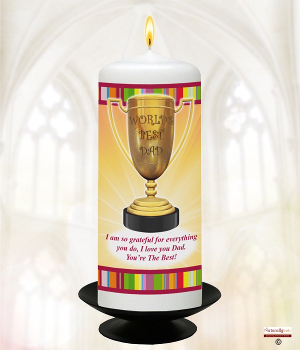 Fathers Day Trophy Candle