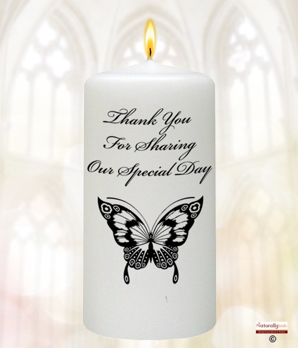 Magestic Black Butterfly Wedding Favour (White)