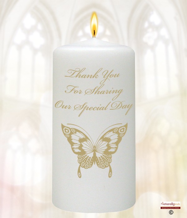 Magestic Gold Butterfly Wedding Favour (White)