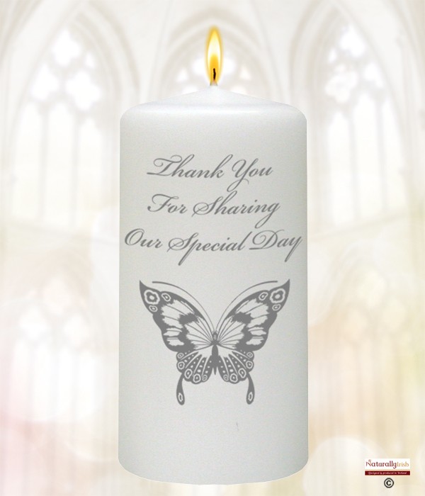 Magestic Silver Butterfly Wedding Favour (White)