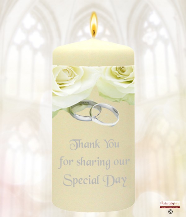 Rose & Silver Rings Wedding Favour (Ivory)