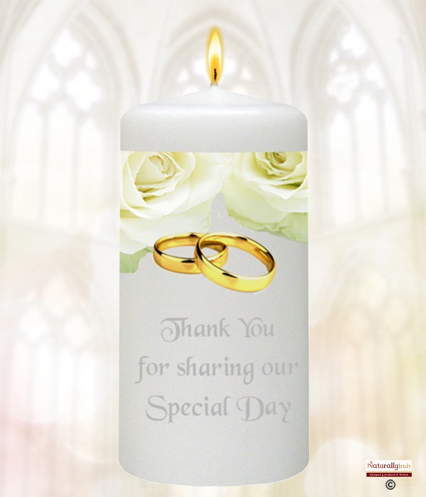 Rose & Silver Gold Wedding Favour (White)