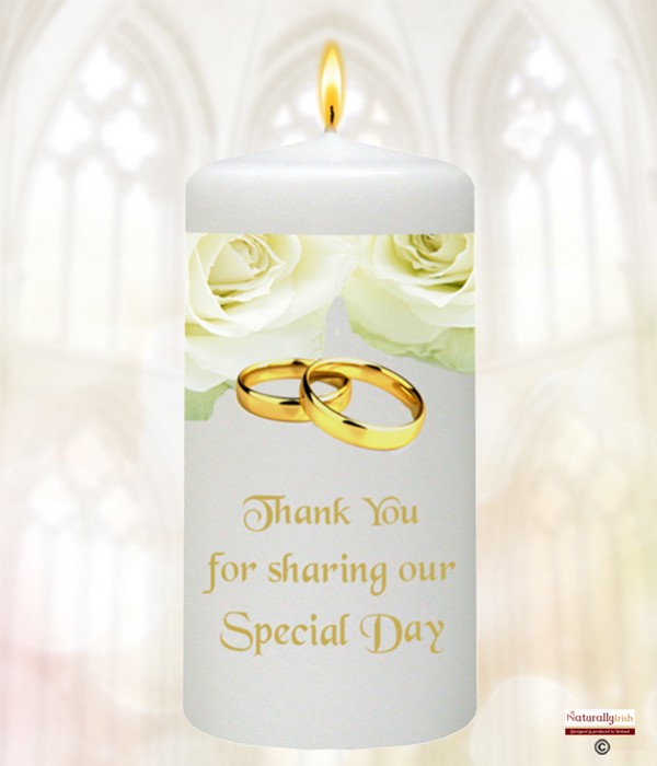 Rose & Silver Gold Wedding Favour (White)