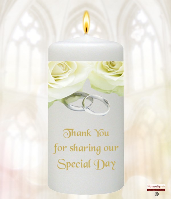 Rose & Silver Rings Wedding Favour (Ivory)