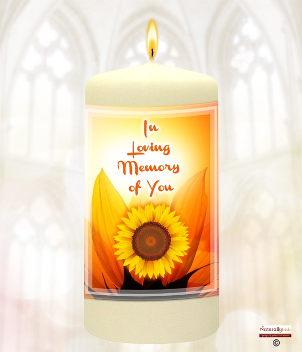 Sunflower Remembrance Favour Candle (Ivory)