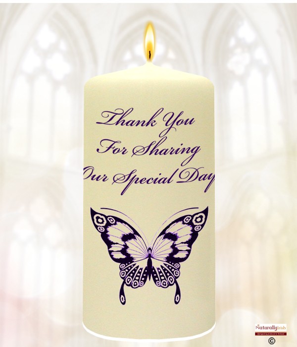 Magestic Purple Butterfly Wedding Favour (Ivory)