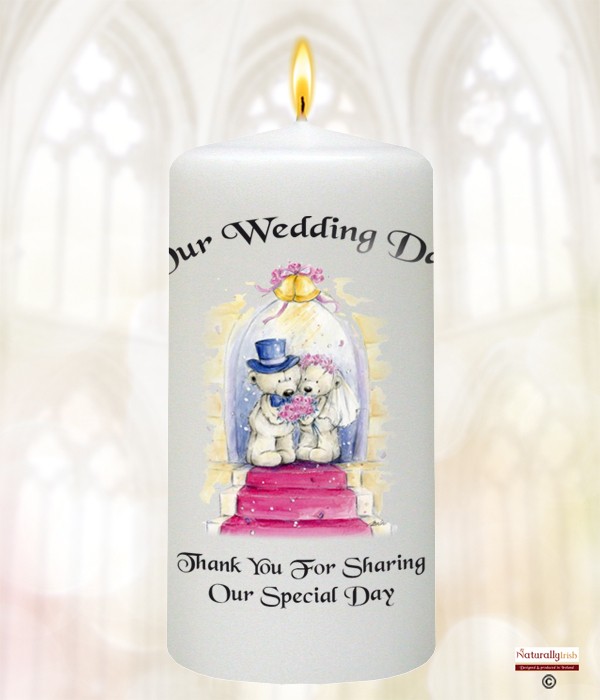 Teddy Bride & Groom Favour (White)